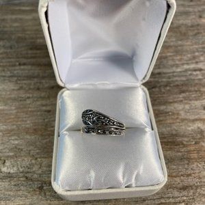 Antique Sterling Silver Marcasite Ring